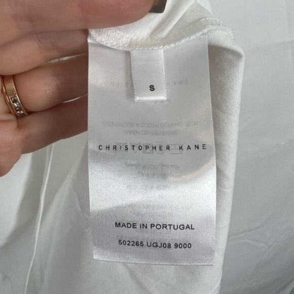 NWT CHRISTOPHER KANE Ruffle Trim Tee Shirt Size Small - Picture 10 of 11